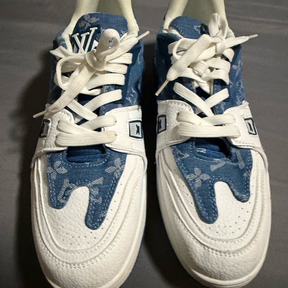 Louis Vuitton Denim Blue and White Sneakers - Picture 4 of 4